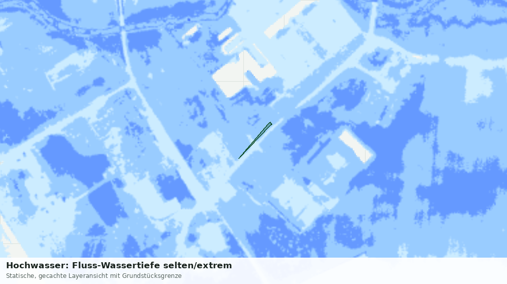 Statische Kartenansicht: Hochwasser: Fluss-Wassertiefe selten/extrem