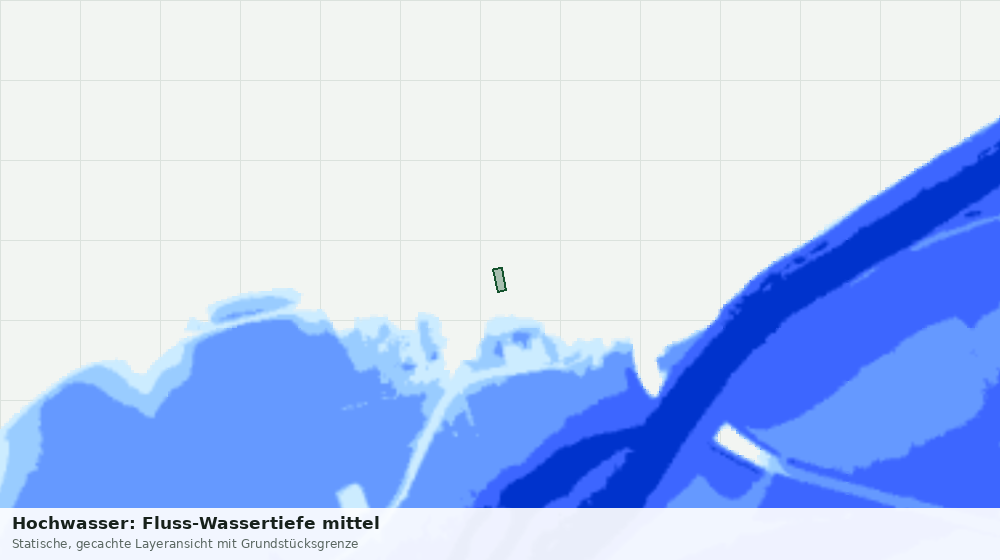 Statische Kartenansicht: Hochwasser: Fluss-Wassertiefe mittel