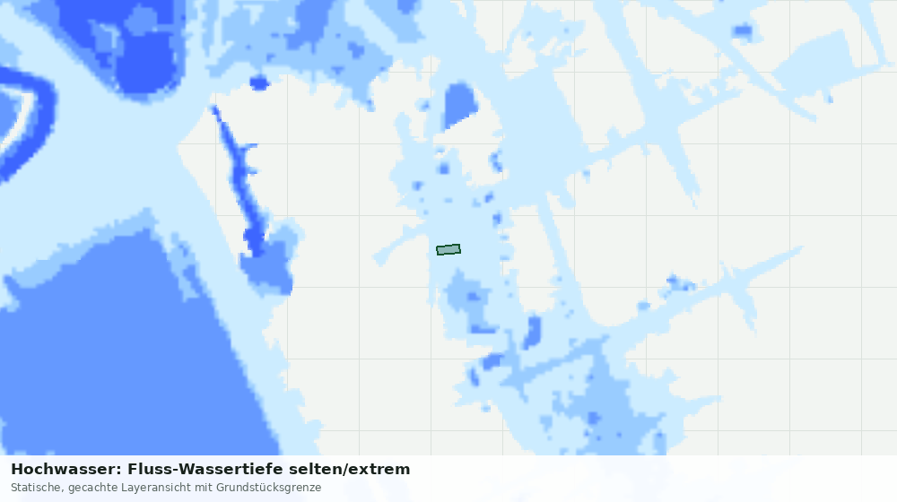 Statische Kartenansicht: Hochwasser: Fluss-Wassertiefe selten/extrem