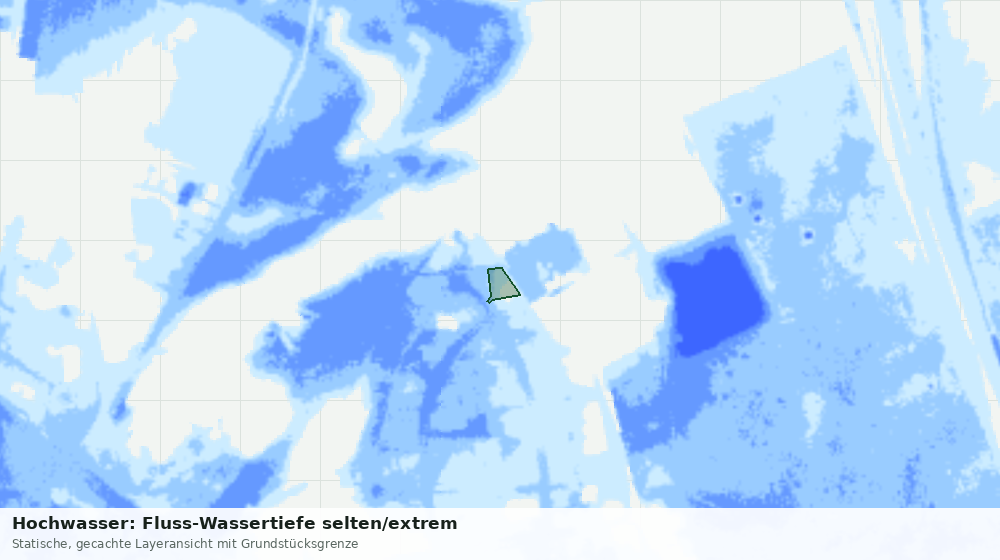 Statische Kartenansicht: Hochwasser: Fluss-Wassertiefe selten/extrem