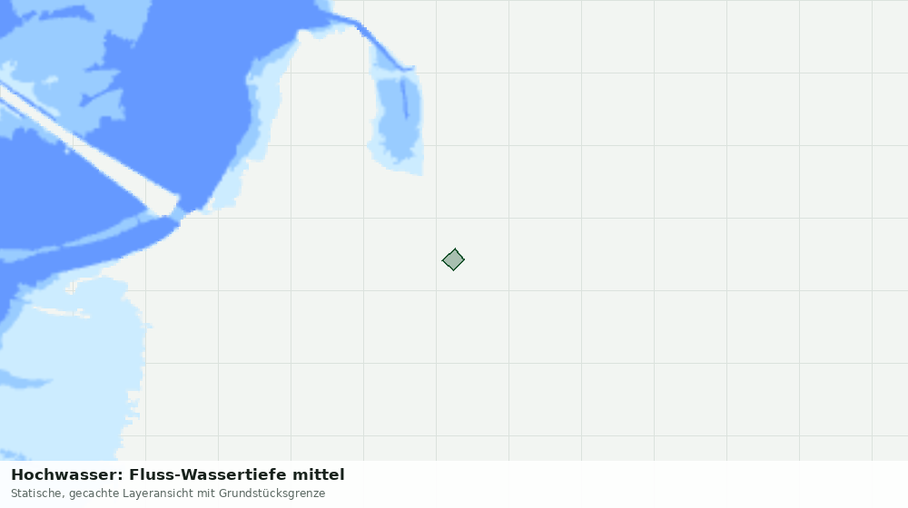 Statische Kartenansicht: Hochwasser: Fluss-Wassertiefe mittel