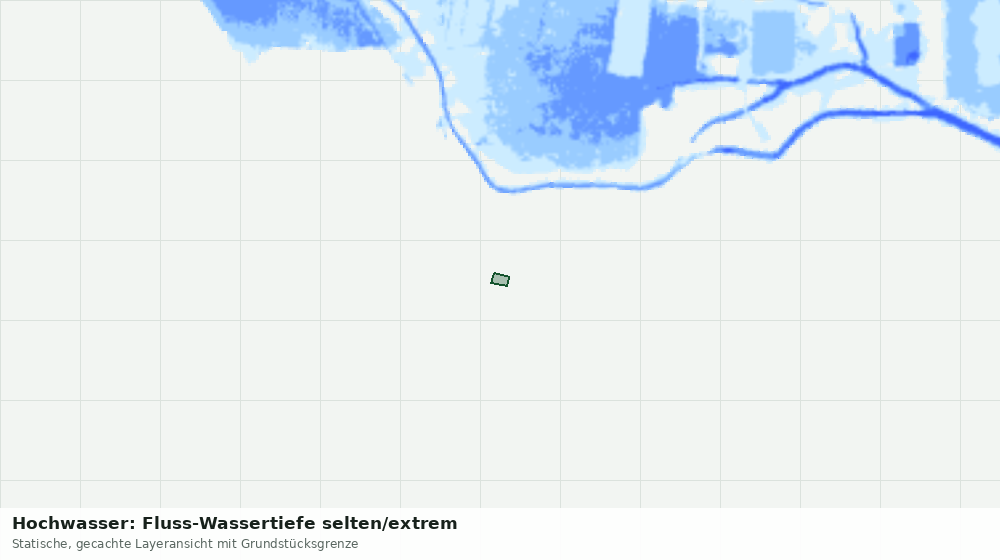 Statische Kartenansicht: Hochwasser: Fluss-Wassertiefe selten/extrem