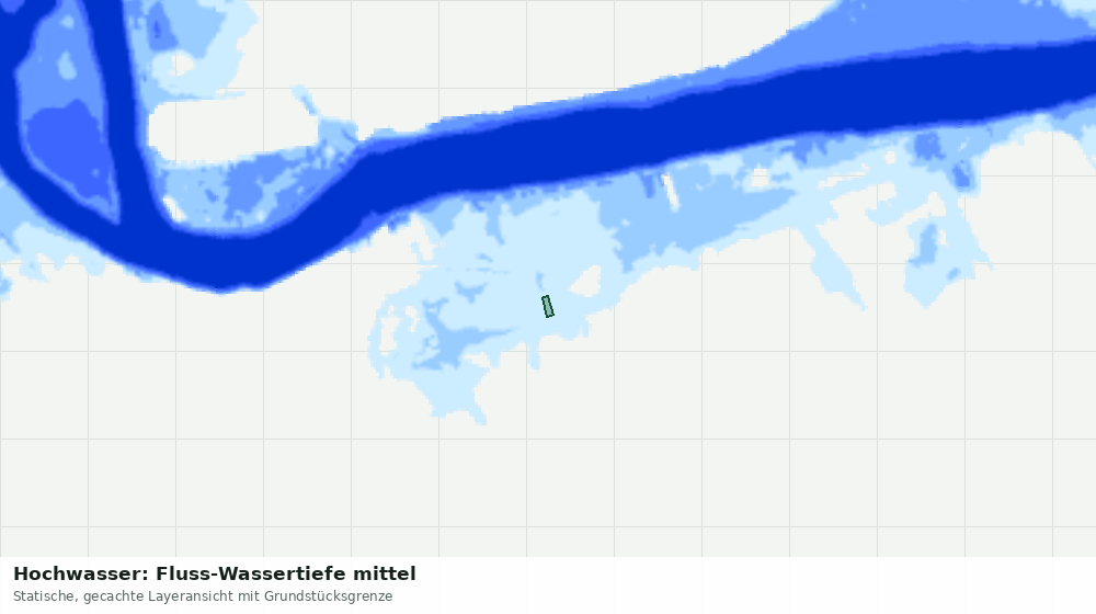 Statische Kartenansicht: Hochwasser: Fluss-Wassertiefe mittel