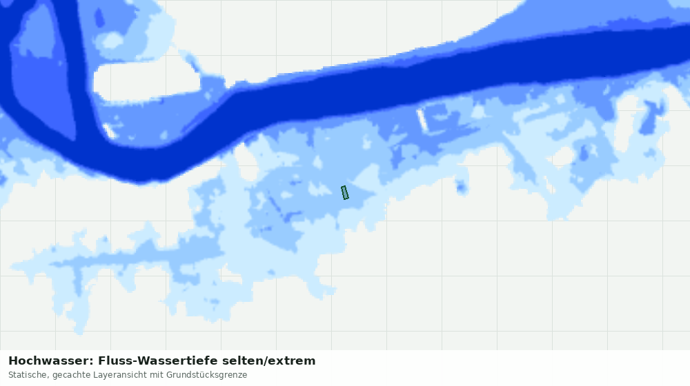Statische Kartenansicht: Hochwasser: Fluss-Wassertiefe selten/extrem