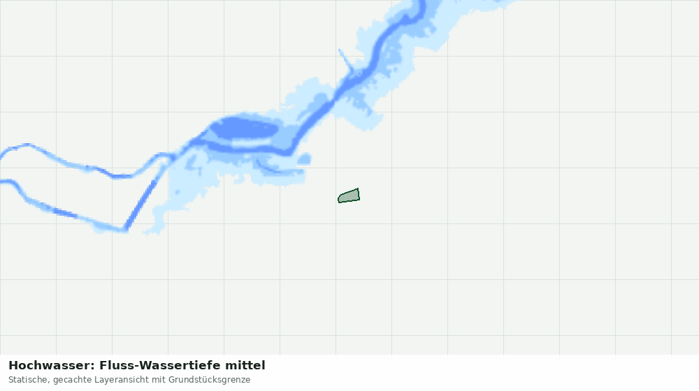 Statische Kartenansicht: Hochwasser: Fluss-Wassertiefe mittel