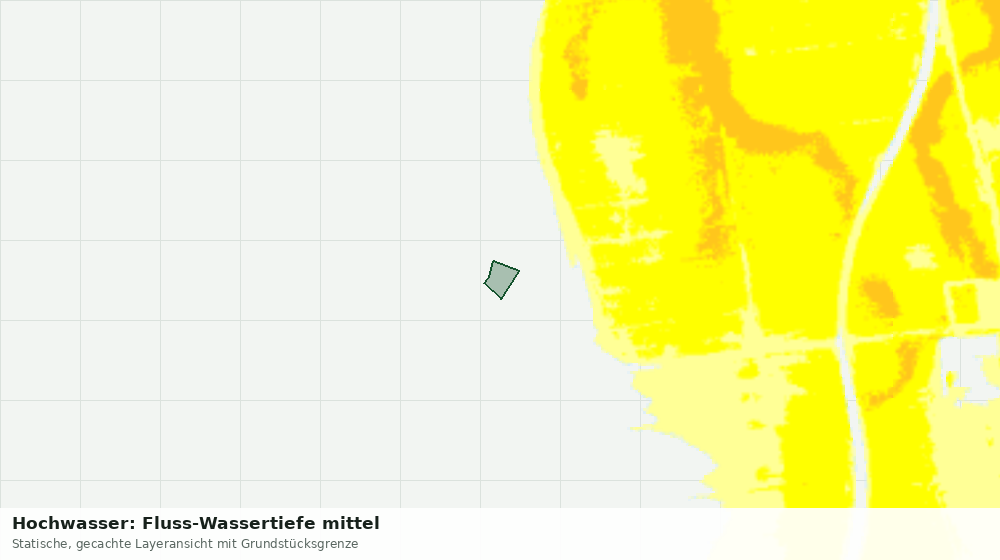 Statische Kartenansicht: Hochwasser: Fluss-Wassertiefe mittel