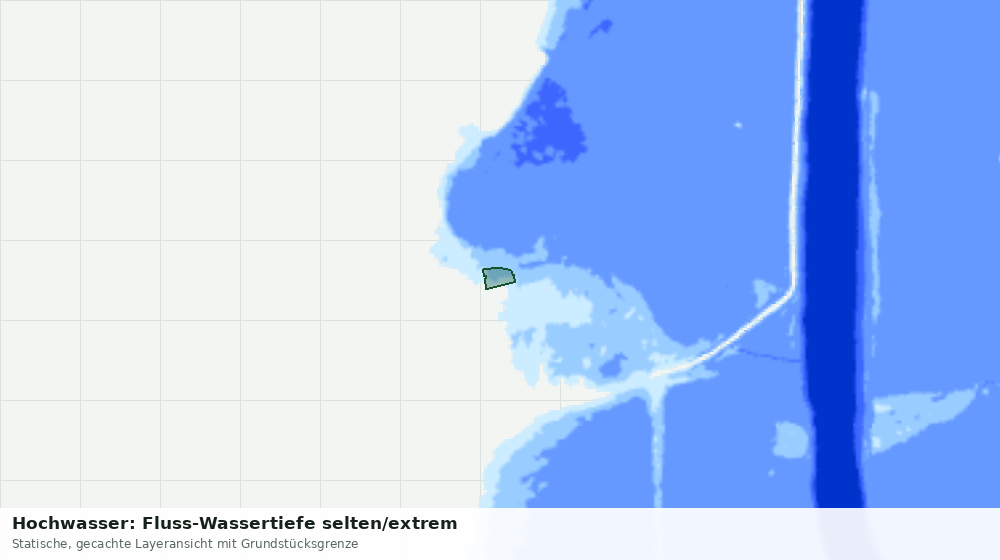 Statische Kartenansicht: Hochwasser: Fluss-Wassertiefe selten/extrem