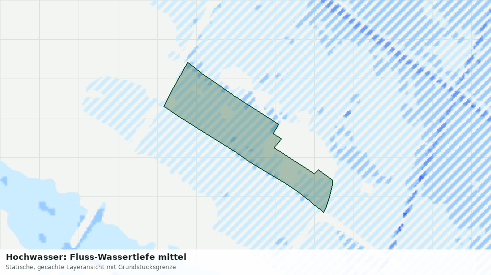 Statische Kartenansicht: Hochwasser: Fluss-Wassertiefe mittel