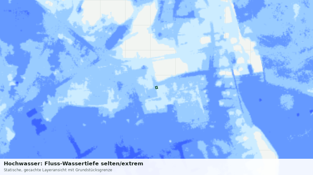 Statische Kartenansicht: Hochwasser: Fluss-Wassertiefe selten/extrem