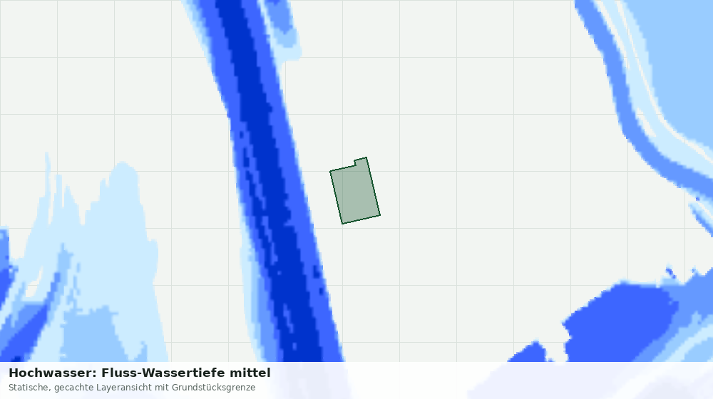 Statische Kartenansicht: Hochwasser: Fluss-Wassertiefe mittel