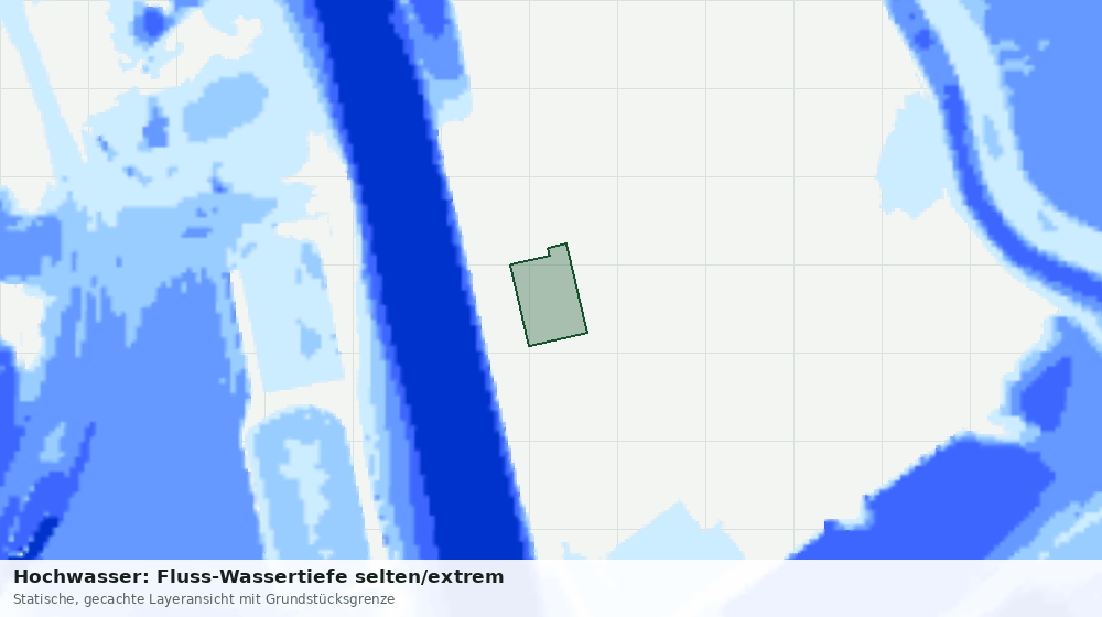 Statische Kartenansicht: Hochwasser: Fluss-Wassertiefe selten/extrem
