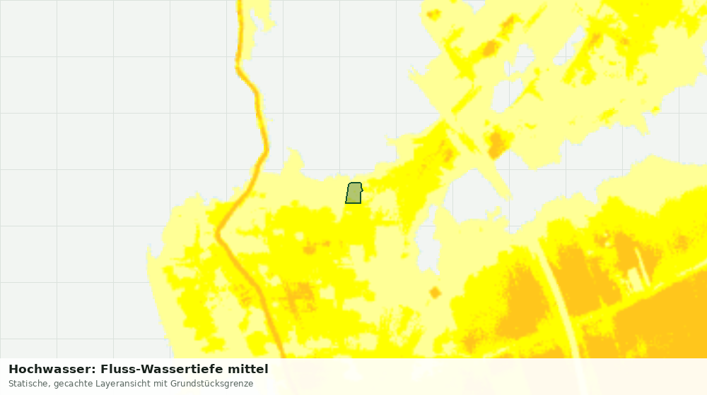 Statische Kartenansicht: Hochwasser: Fluss-Wassertiefe mittel