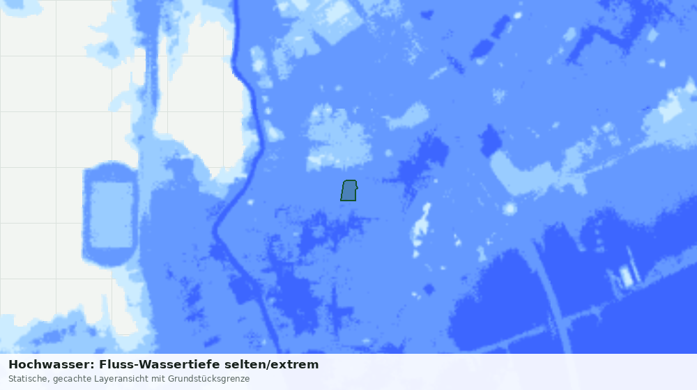 Statische Kartenansicht: Hochwasser: Fluss-Wassertiefe selten/extrem