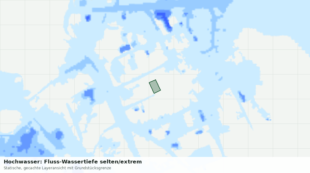Statische Kartenansicht: Hochwasser: Fluss-Wassertiefe selten/extrem