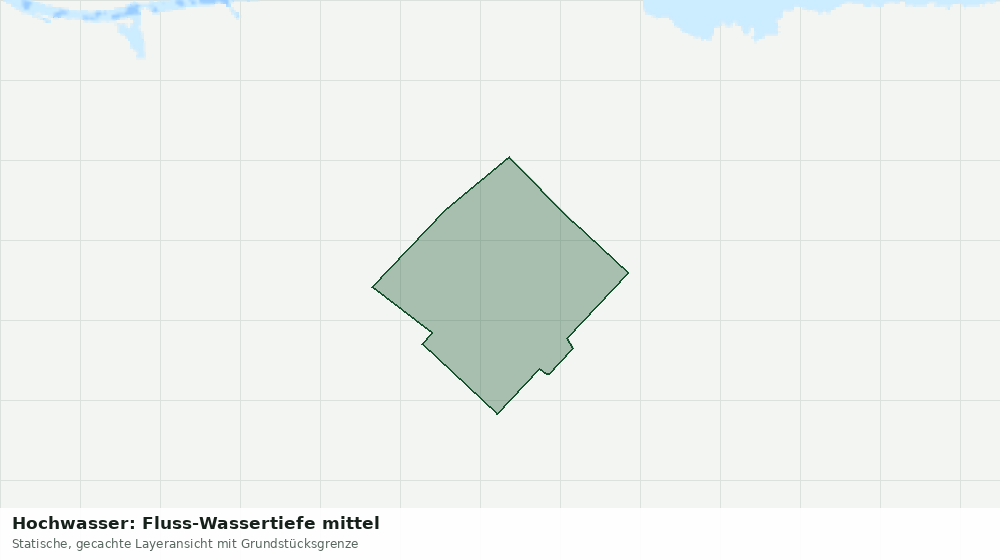 Statische Kartenansicht: Hochwasser: Fluss-Wassertiefe mittel