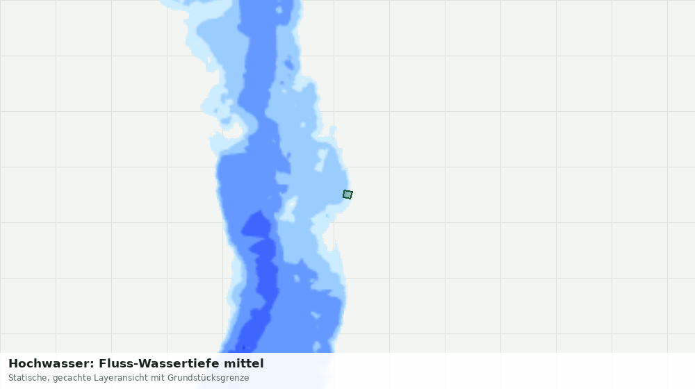 Statische Kartenansicht: Hochwasser: Fluss-Wassertiefe mittel