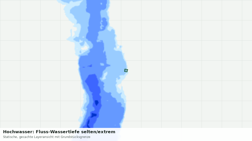 Statische Kartenansicht: Hochwasser: Fluss-Wassertiefe selten/extrem