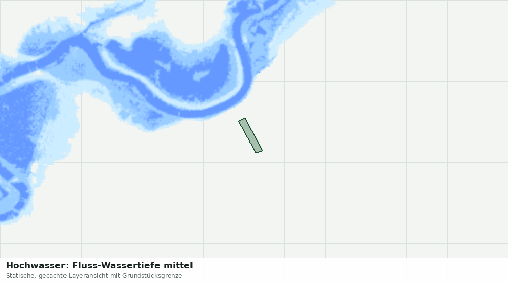 Statische Kartenansicht: Hochwasser: Fluss-Wassertiefe mittel