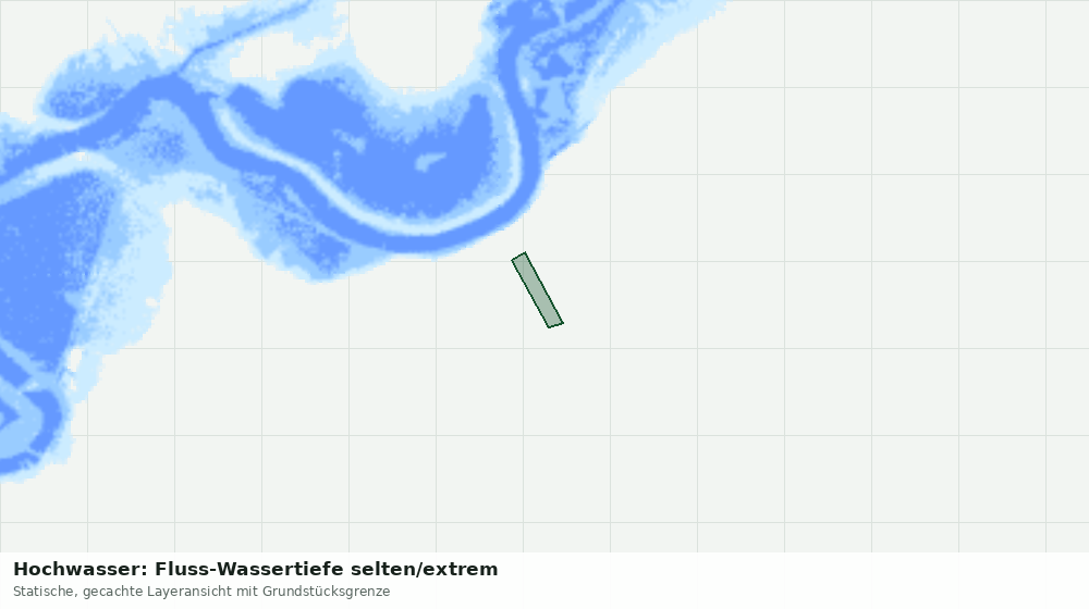 Statische Kartenansicht: Hochwasser: Fluss-Wassertiefe selten/extrem