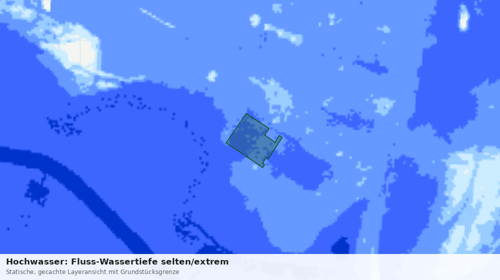 Statische Kartenansicht: Hochwasser: Fluss-Wassertiefe selten/extrem