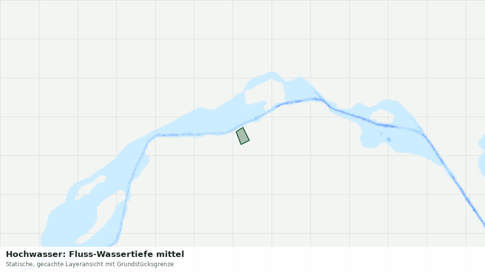 Statische Kartenansicht: Hochwasser: Fluss-Wassertiefe mittel