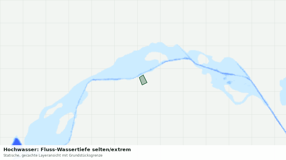 Statische Kartenansicht: Hochwasser: Fluss-Wassertiefe selten/extrem