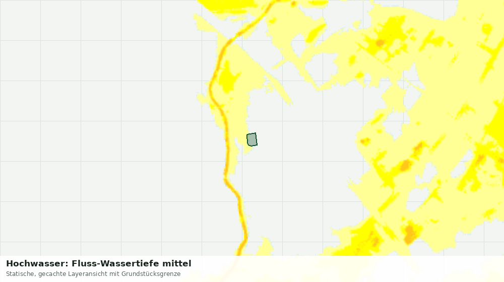 Statische Kartenansicht: Hochwasser: Fluss-Wassertiefe mittel