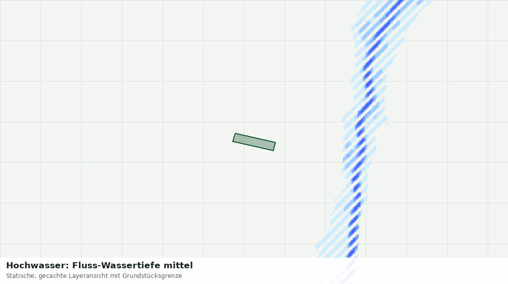 Statische Kartenansicht: Hochwasser: Fluss-Wassertiefe mittel