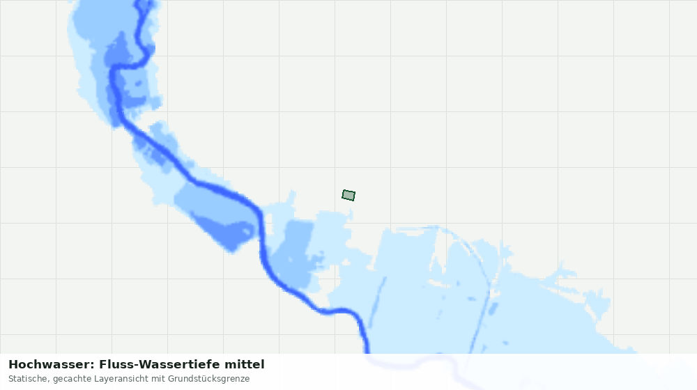 Statische Kartenansicht: Hochwasser: Fluss-Wassertiefe mittel