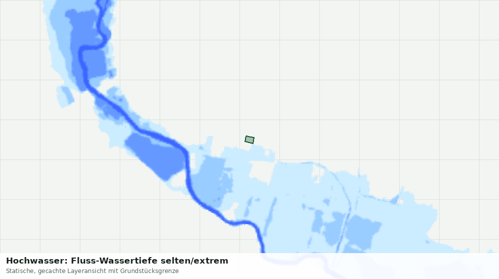 Statische Kartenansicht: Hochwasser: Fluss-Wassertiefe selten/extrem