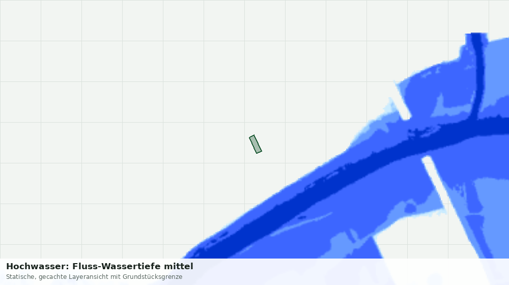 Statische Kartenansicht: Hochwasser: Fluss-Wassertiefe mittel
