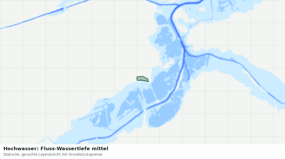 Statische Kartenansicht: Hochwasser: Fluss-Wassertiefe mittel