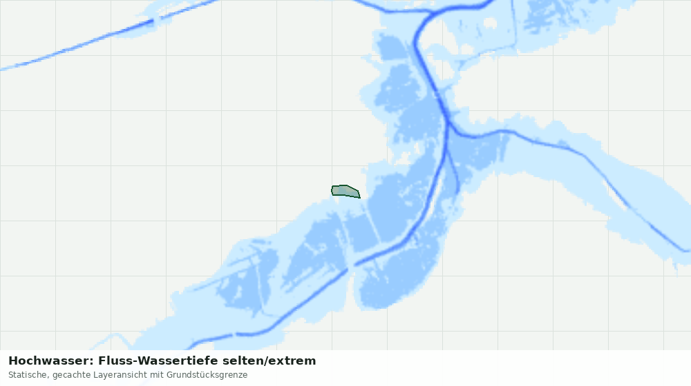 Statische Kartenansicht: Hochwasser: Fluss-Wassertiefe selten/extrem