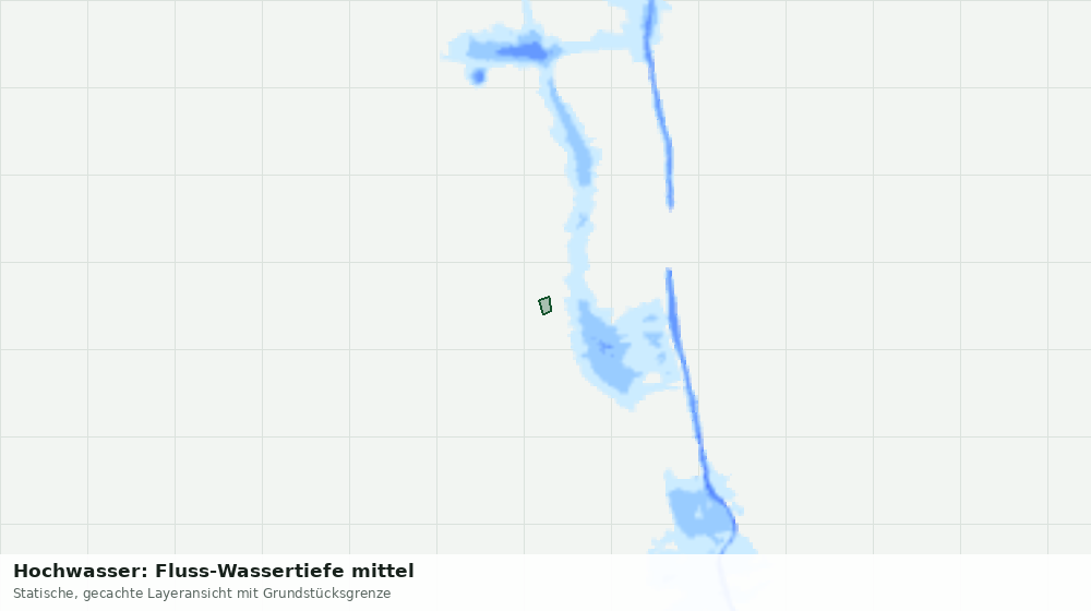 Statische Kartenansicht: Hochwasser: Fluss-Wassertiefe mittel