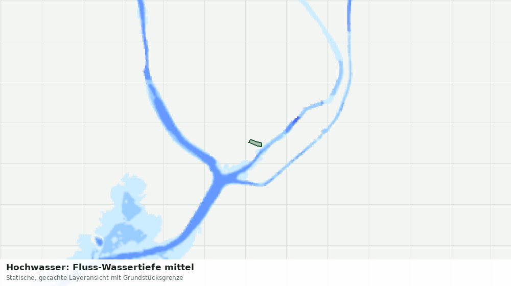 Statische Kartenansicht: Hochwasser: Fluss-Wassertiefe mittel