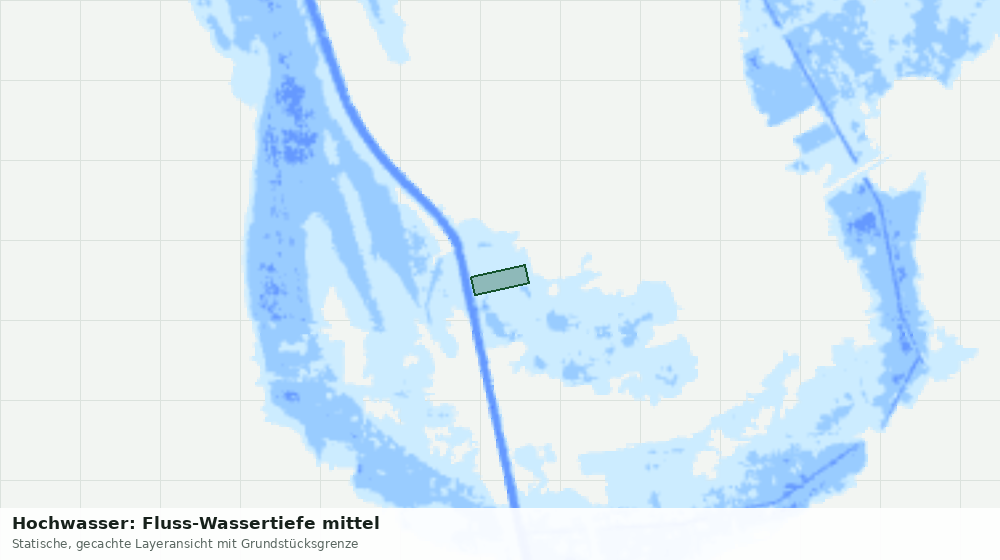 Statische Kartenansicht: Hochwasser: Fluss-Wassertiefe mittel