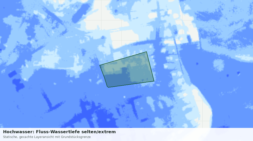 Statische Kartenansicht: Hochwasser: Fluss-Wassertiefe selten/extrem