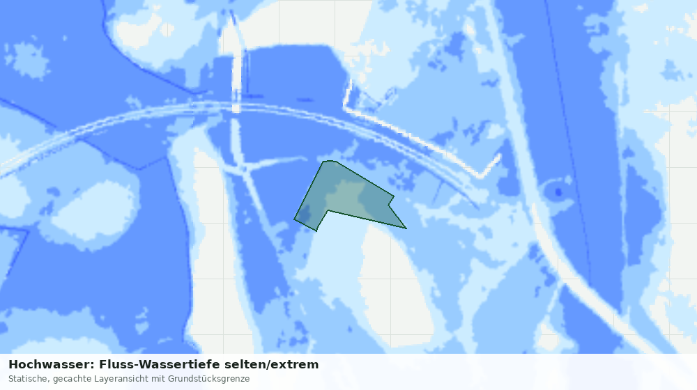 Statische Kartenansicht: Hochwasser: Fluss-Wassertiefe selten/extrem