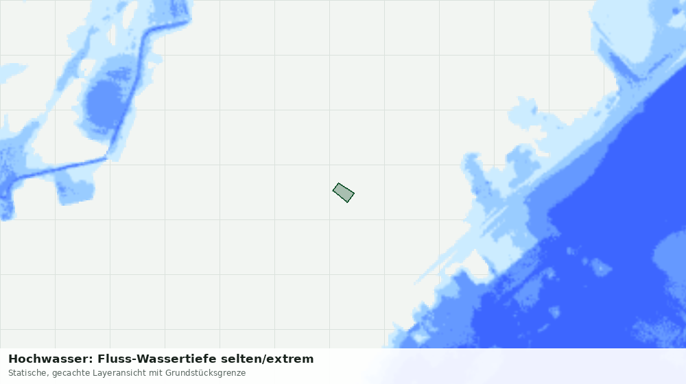 Statische Kartenansicht: Hochwasser: Fluss-Wassertiefe selten/extrem