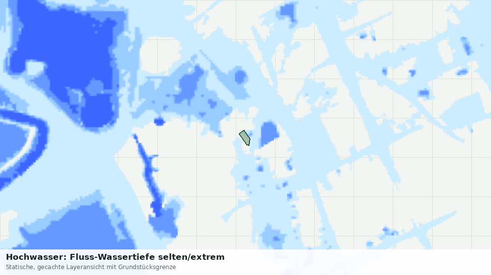 Statische Kartenansicht: Hochwasser: Fluss-Wassertiefe selten/extrem