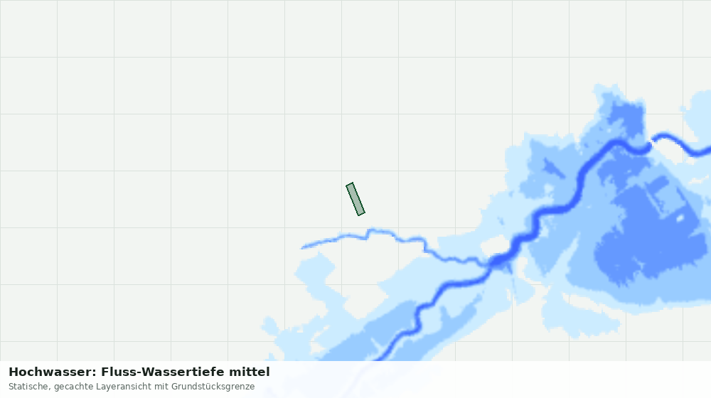 Statische Kartenansicht: Hochwasser: Fluss-Wassertiefe mittel