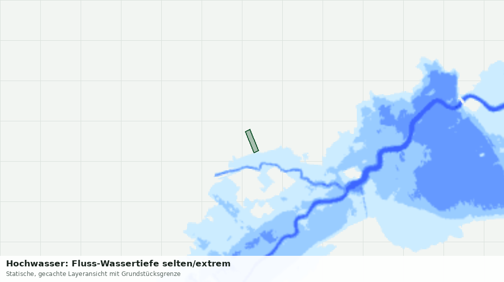 Statische Kartenansicht: Hochwasser: Fluss-Wassertiefe selten/extrem