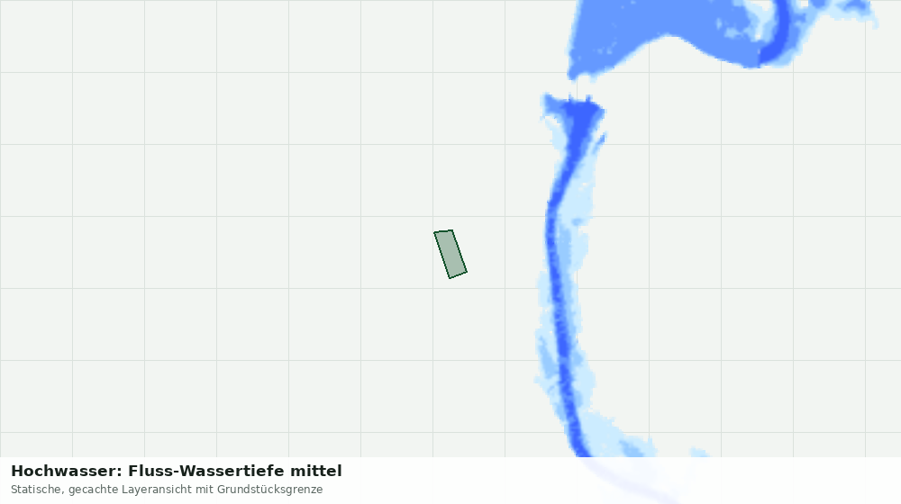 Statische Kartenansicht: Hochwasser: Fluss-Wassertiefe mittel