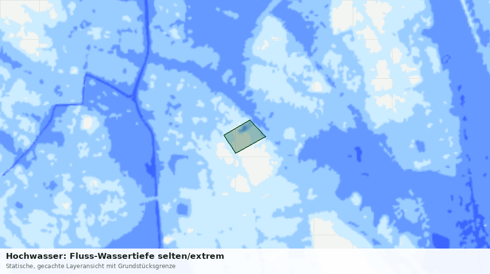 Statische Kartenansicht: Hochwasser: Fluss-Wassertiefe selten/extrem