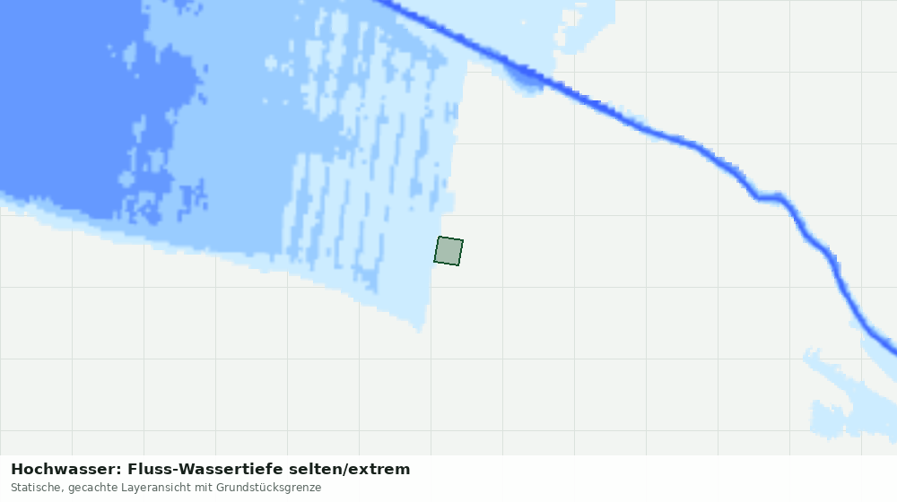 Statische Kartenansicht: Hochwasser: Fluss-Wassertiefe selten/extrem