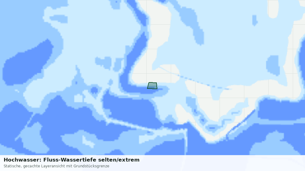 Statische Kartenansicht: Hochwasser: Fluss-Wassertiefe selten/extrem