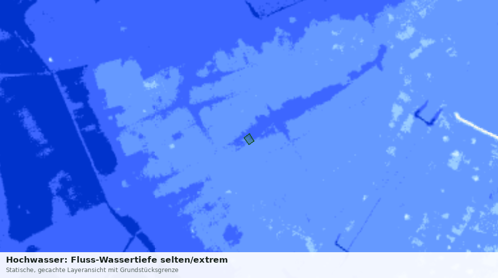 Statische Kartenansicht: Hochwasser: Fluss-Wassertiefe selten/extrem
