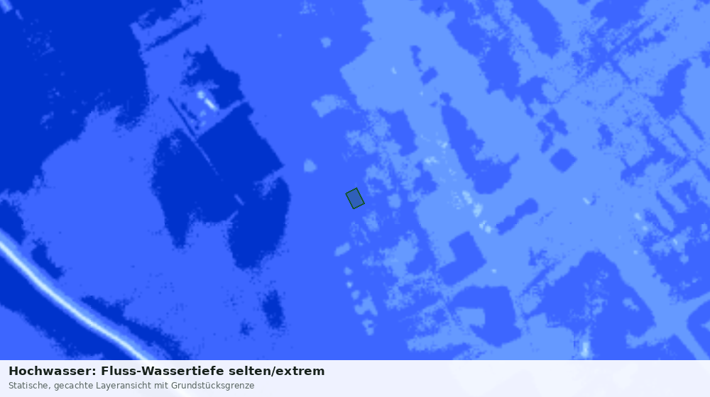 Statische Kartenansicht: Hochwasser: Fluss-Wassertiefe selten/extrem
