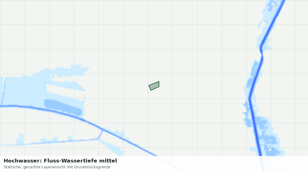 Statische Kartenansicht: Hochwasser: Fluss-Wassertiefe mittel