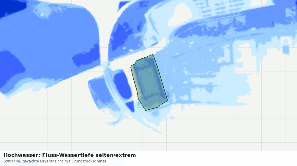 Statische Kartenansicht: Hochwasser: Fluss-Wassertiefe selten/extrem